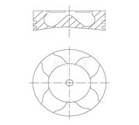 Pistone motore rivestito 229 34 00 MAHLE per MAN TGL I TGM I HOCL LION´S CITY NL