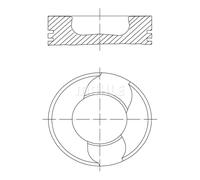 Pistone motore rivestito 229 41 00 MAHLE per RENAULT