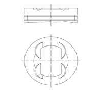Pistone motore rivestito 681 PI 00109 001 MAHLE per HYUNDAI KIA
