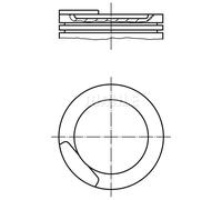 Pistone motore stagnato 011 08 12 MAHLE per OPEL KADETT E Hatchback VECTRA A