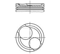 Pistone motore stagnato 011 26 11 MAHLE per OPEL CORSA A TR CORSA A Hatchback