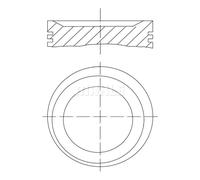 Pistone motore stagnato 011 75 00 MAHLE per OPEL KADETT E Hatchback KADETT E