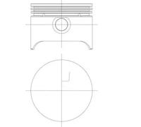 Pistone motore stagnato 013 PI 00153 000 MAHLE