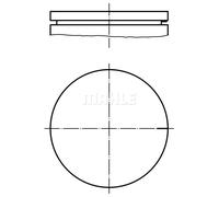 Pistone motore stagnato 082 78 00 MAHLE per BMW 5 7 5 Touring 8
