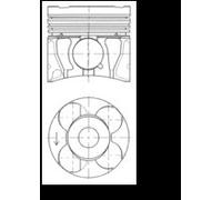 Pistone per OPEL VAUXHALL ASTRA ASTRA J CORSA MERIVA MOKKA / MOKKA X