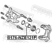 Pistone pinza freno Assale anteriore 0176-NZE121F FEBEST per SUZUKI TOYOTA