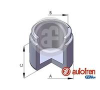 Pistone pinza freno Assale anteriore Acciaio D025137 AUTOFREN SEINSA per OPEL