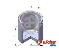 Pistone pinza freno Assale anteriore Acciaio D02532 AUTOFREN SEINSA per AUDI VW