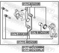 Pistone pinza freno Assale posteriore 0176-MCU35R FEBEST per OPEL HYUNDAI TOYOTA