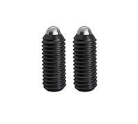 Pistoni a molla con guida a sfere, Stantuffo a sfera con molla a esagono incassato, confezione da 2, in acciaio inossidabile 304 multicolore M3-M16(Black,M3x12)