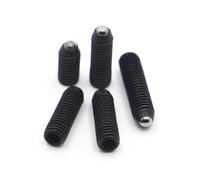 Pistoni a molla con guida a sfere, Vite di fissaggio con pistone a sfera e molla a in acciaio legato grado 12.9 M3 M6 6 30 mm Nero Confezione da 20(10mm,M3 5pcs)