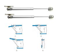 Pistoni Per Ante Cucina Asta Di Supporto Per Asta Idraulica Dell'Armadio Molla A Gas Per Porta Ribaltabile Supporto Verso Il Basso Supporto Per Coperchio Di Chiusura Con Cerniera 40N/4Kg/2 Pezzi