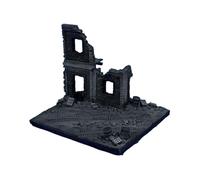 pistro 1/72 casa distrutta modello diorama resina simulazione rovine miniatura scenario decorazione 11 x 10 x 9 cm