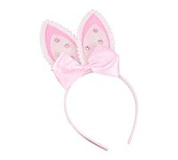 pistro Cerchietto per capelli con orecchie da coniglio, per bambini - Costume pasquale per giochi di ruolo, capodanno e San Valentino, con strass