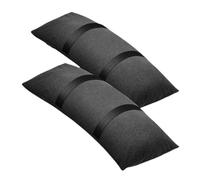 pistro Confezione da 2 sacchi di sabbia riempibili per esterni, 22,2 kg ciascuno, in tela nera, per mobili da patio, base per ombrelli, design ad arco