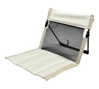 pistro Sedia da campeggio con schienale e borsa per il trasporto, sedile pieghevole da pavimento per parco, trekking, zaino in spalla, prendere il sole, cortile, beige
