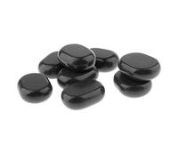 pistro Set di 8 pietre calde in basalto nero per salute e fitness, ideale per spa, massaggi, relax e altro ancora