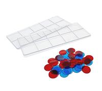 pistro Set di dieci cornici manipolative matematiche per asilo e classe elementare, 2 cornici in PVC trasparente con 40 chip di conteggio