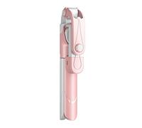 pistro Treppiede per selfie Bluetooth, treppiede estensibile per telefono con telecomando wireless, bastone per selfie portatile per registrazione video, treppiede leggero regolabile - rosa bianco