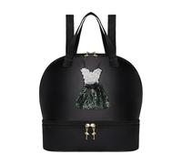 pistro Zaino da Ballo per Ragazze, Zainetto per Bambina, per Danza Latina, Ginnastica e Scuola- Nero