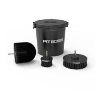 PIT BOSS - Kit di pulizia BBQ 3 spazzole per avvitatore