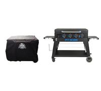 Pit Boss Ultimate Plancha 4 Burner Kit (set composto da grill, copertura e accessori per barbecue, set di base ideale) 60775