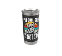 Pit Bull Dad Like A Regular Dad But Cooler Dog Lovers Bicchiere termico in acciaio inox doppia parete