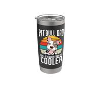 Pit Bull Dad Like A Regular Dad But Cooler Dog Lovers Bicchiere termico in acciaio inox doppia parete