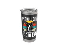 Pit Bull Dad Like A Regular Dad But Cooler Dog Lovers Bicchiere termico in acciaio inox doppia parete