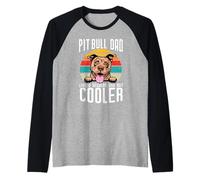 Pit Bull Dad Like A Regular Dad But Cooler Dog Lovers Maglia con Maniche Raglan