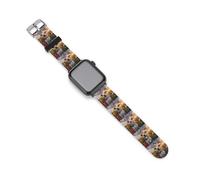 Pit-bull Dog Flowers - Cinturino compatibile con iWatch, morbido e divertente, 38 mm/40 mm, 42 mm/44 mm, 38mm/40mm, Silicone, Nessuna pietra preziosa