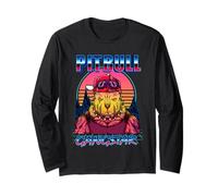 Pit Bull Dog Gangstar Gangster Retro Vintage 80s Dogs Lover Maglia a Manica