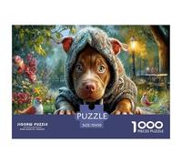 Pit Bull Jigsaw Puzzle Impossible 1000Pcs Viale fiorito autunnale Decorazione Per La Casa. Giochi Rilassamento E Intelligence Per Adulti E Ragazzi Da 14 Anni 70x50cm/1000pcs