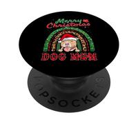Pit Bull Natale Cappello da Babbo Natale Cane Mamma Boho PopSockets PopGrip Adesivo