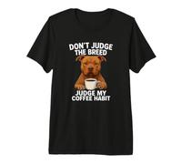 Pit Bull Pitbull Pittie Stop Discrimination Amante del caffè Maglietta Premium