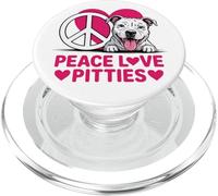 Pit Bull Pittie Peace Love Rescue Pitbull Amante dei cani PopSockets PopGrip per MagSafe