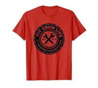 Pit Crew Life: Go FTE Mechanic Pride Emblema Pneumatico Maglietta, Uomo, Rosso, 3XL