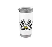 Pit Crew per le bandiere a scacchi della mamma Pit Bicchiere termico in acciaio inox doppia parete