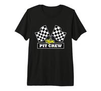 Pit Crew per Le Bandiere a Scacchi della Mamma Pit Maglietta Premium