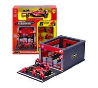 BBURAGO PIT STOP Ferrari SF-24#16 Leclerc, Playset con Diorama, Veicolo in Scala 1:43 e 6 Meccanici, Replica Dettagliata con Licenza Ufficiale Ferrari, Età Consigliata 3+ Anni