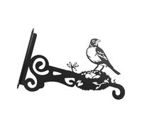 Pitadue Appendini da parete in ferro rinforzato Supporto decorativo da giardino per appendere fioriere venti campanelli portico display esterni supporto per piante da parete in ferro all'aperto