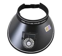 Pitadue Elegante cappello con protezione solare a tesa grande, regolabile, vuoto, con ventola di ricarica USB, per familiari e amici, Nero , Taglia unica