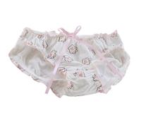 Pitadue Frilly Biancheria Intima Da Donna Con Fiocchi Decorativi Fodera In Cotone Morbido Anime Design Slip Per Le Donne Comode Mutandine Della Stampa Del Fumetto Mutandine, WS Printe, XL
