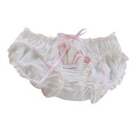 Pitadue Frilly Biancheria Intima Da Donna Con Fiocchi Decorativi Fodera In Cotone Morbido Anime Design Slip Per Le Donne Comode Mutandine Della Stampa Del Fumetto Mutandine, 1 orecchio, XL