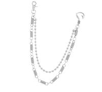 Pitadue Indossabile Primavera Pntas Catena Resistente all'usura Metallo Ferro Multi Strato Formale Informale Outfit Enhancer Unisex Metal Pants