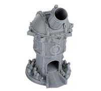 Pitadue Moderna torre circolare dadi da collezione in resina arte pezzo per narrazione creativa e regalo regalo Sci Fi Sfera dadi display modello