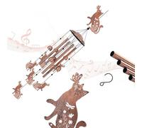 Pitadue Pedaggio del vento in ferro da 86 cm con finitura a prova di ossidazione e suoni armoniosi per un giardino lungo tutto l'anno, facile da installare