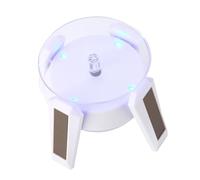 Pitadue Piattaforma solare illuminata dell'esposizione di giro del LED per l'esposizione dei monili degli accessori della gioielleria di presentazione LED che v, Misura unica, come descritto