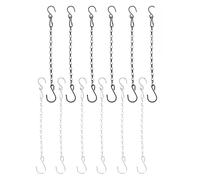 Pitadue Set di 12 ganci in ferro resistenti alla corrosione, supporti per mangiatoie per uccelli, capacità di 5 kg, catene da appendere per giardino, balcone, catene da giardinaggio