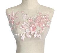 Pitadue Toppe ricamate dell'applique del fiore con i lustrini per le borse dell'abbigliamento che fabbricano l'applique del